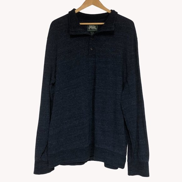 Roots Navy Heather Long Sleeve Pull Over Size XXL - Picture 2 of 11